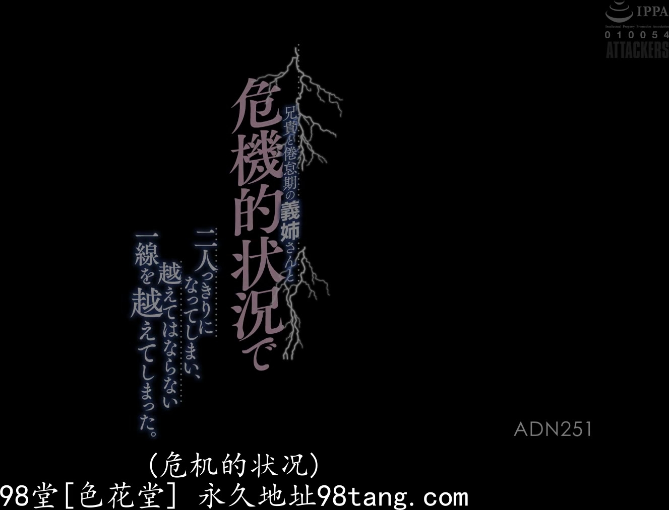 ADN-251 兄貴と倦怠期の義姉さんと危機的状況で二人っきりになってしまい、越えてはならない一線を越えてしまった。